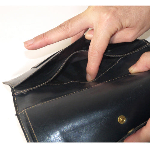 Old Celine 馬車柄長財布（ジャガード・紺）