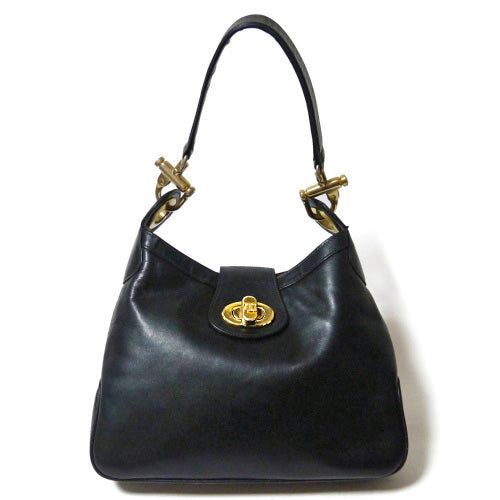 Old Celine　Vintageショルダー（黒　カウ）
