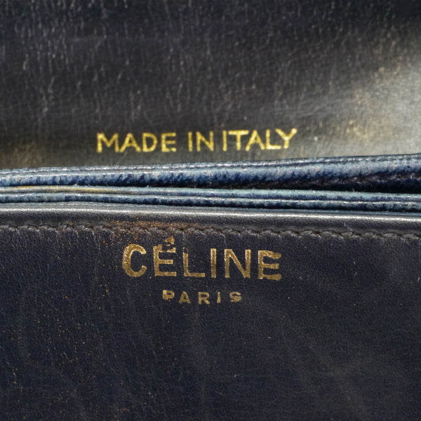 OLD CELINE ブラゾン金具3WAYショルダー（紺）