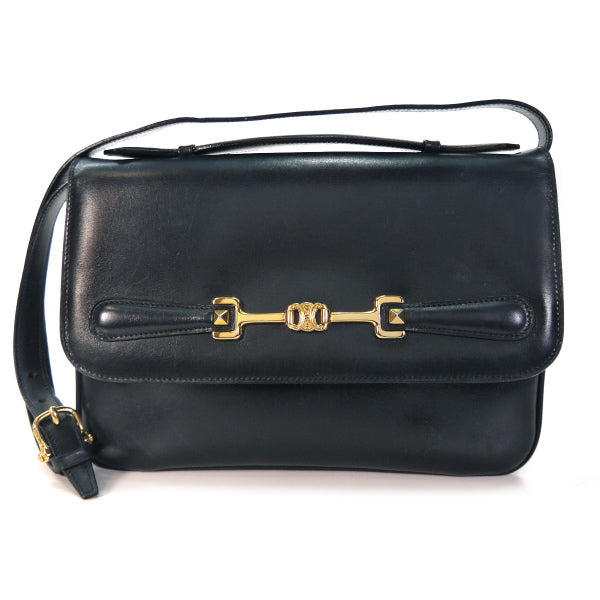 OLD CELINE ブラゾン金具3WAYショルダー（紺）