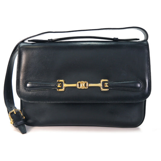 OLD CELINE ブラゾン金具3WAYショルダー（紺）