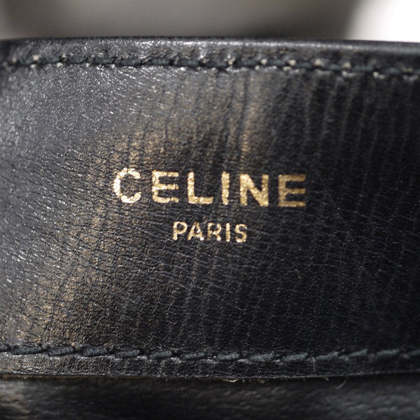 Old Celine　ジャガード馬車柄スクエアショルダー（黒）