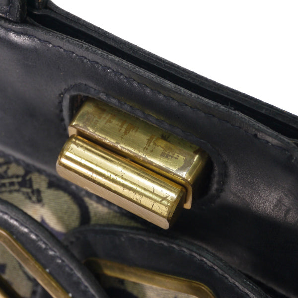 OLD CELINE 馬車柄ジャガード クロア型バッグ（紺）