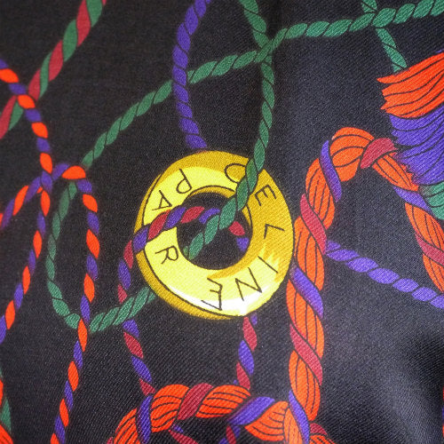 OLD CELINE　ループ柄ドレスワンピース（シルク）