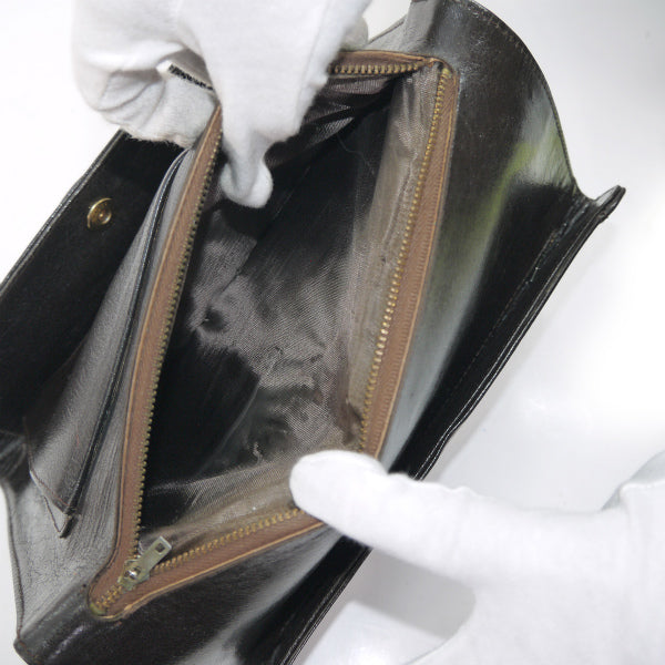 OLD CELINE　馬車柄ジャガード クラッチバッグ(茶）