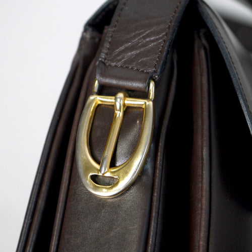 OLD CELINE 総革ビット金具ショルダー（濃茶）