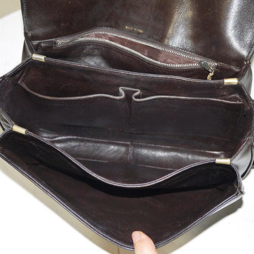 OLD CELINE 総革ビット金具ショルダー（濃茶）