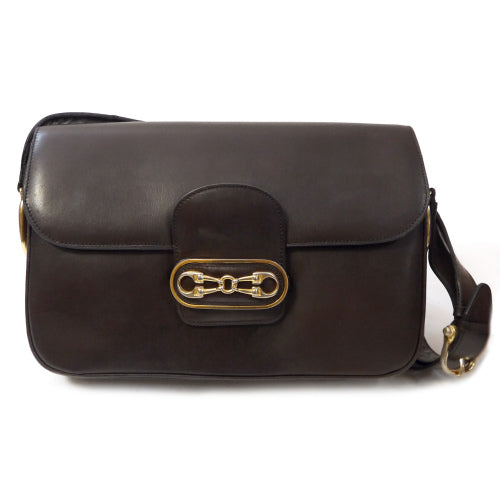 OLD CELINE 総革ビット金具ショルダー（濃茶）