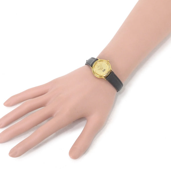 OLD CELINE ラウンド馬車ロゴフェイス腕時計（濃茶）