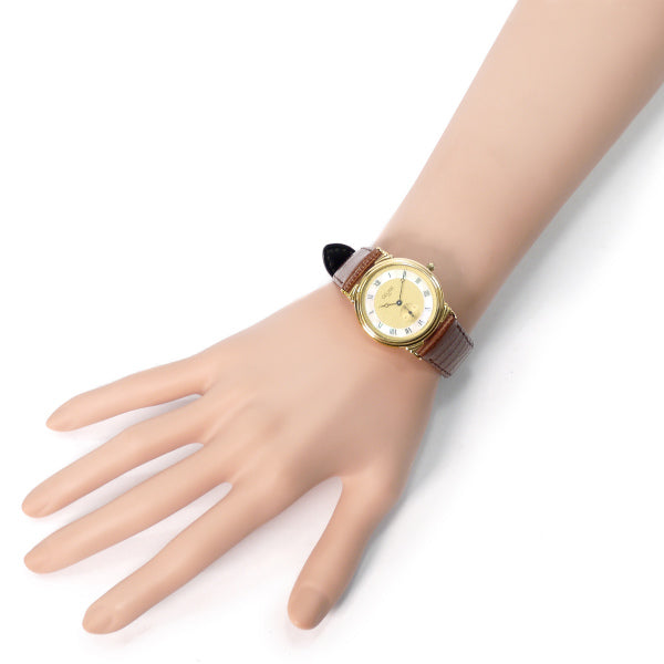 OLD CELINE シェル盤ゴールド腕時計（茶）