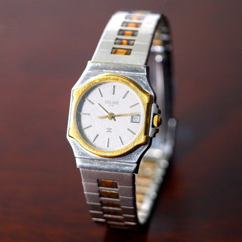 Old Celine 蛇腹　腕時計