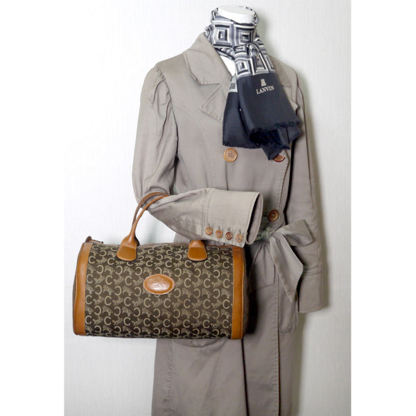 OLD CELINE 馬車柄ジャガードボストン（茶）