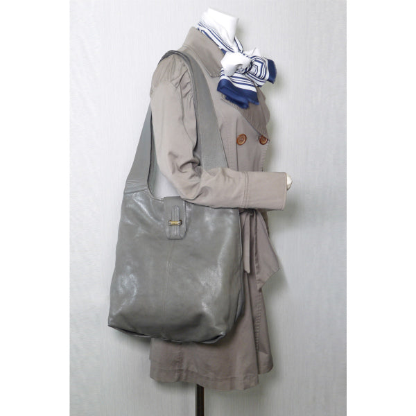 OLD CELINE　グレージュ本革 トートバッグ