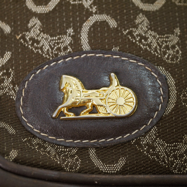 OLD CELINE　馬車柄ジャガード Wバッグ（茶）