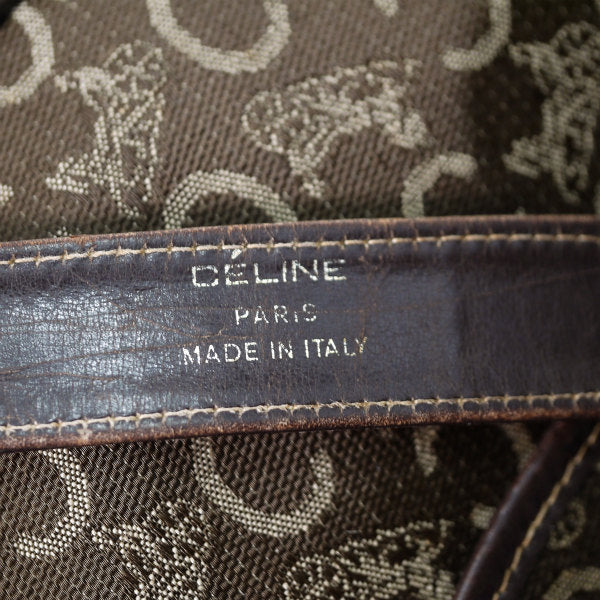 OLD CELINE　馬車柄ジャガード Wバッグ（茶）