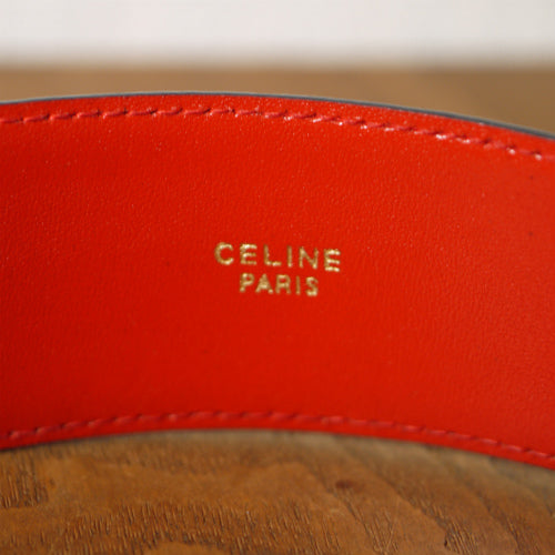 OLD CELINE　チェーンデザイン本革ベルト（赤）