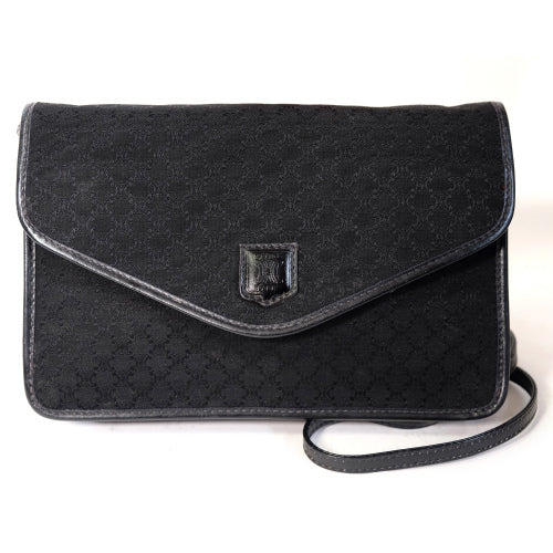 Old Celine マカダム柄2WAYバッグ（黒）