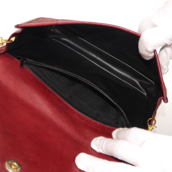 OLD CELINE　馬車柄チェーンバッグ&折財布セット（ボルドー）