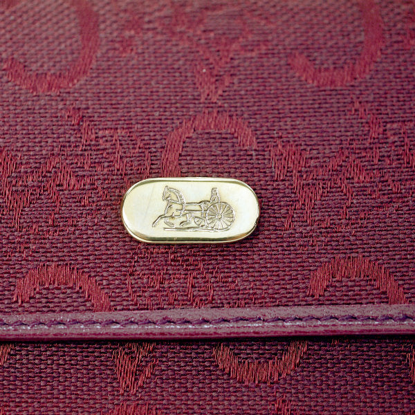 OLD CELINE　馬車柄チェーンバッグ&折財布セット（ボルドー）