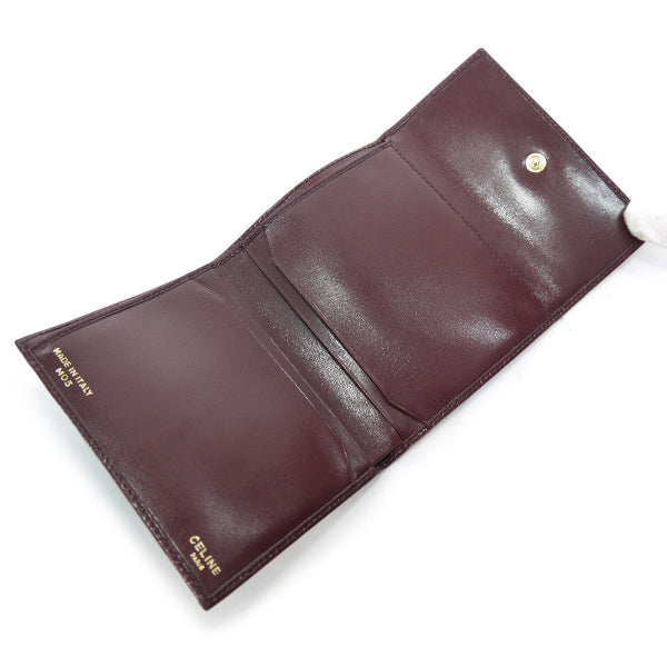 OLD CELINE　馬車柄チェーンバッグ&折財布セット（ボルドー）