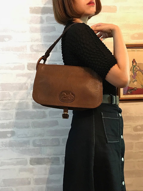 OLD CELINE 馬車ロゴ 2WAY総革ショルダー（濃茶）