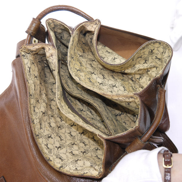 OLD CELINE 馬車ロゴ 2WAY総革ショルダー（濃茶）