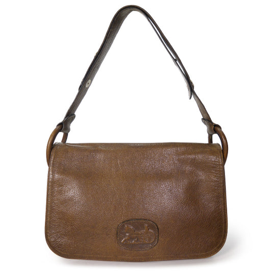 OLD CELINE 馬車ロゴ 2WAY総革ショルダー（濃茶）