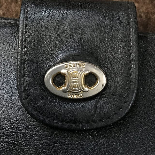 Old Celine　レトロ!マカダム長財布(黒）