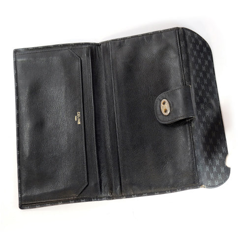 Old Celine　レトロ!マカダム長財布(黒）