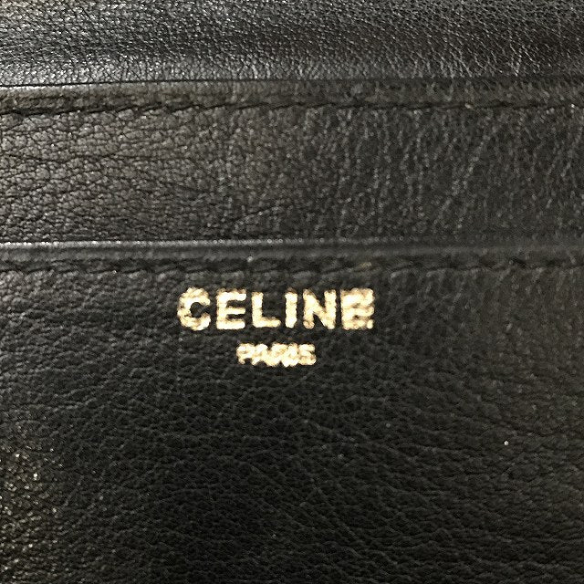 Old Celine　レトロ!マカダム長財布(黒）