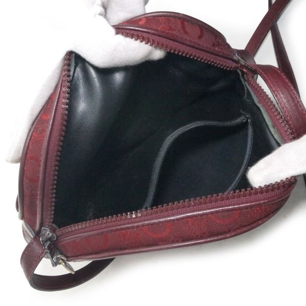 OLD CELINE　馬車柄ラウンドミニショルダー（ボルドー）