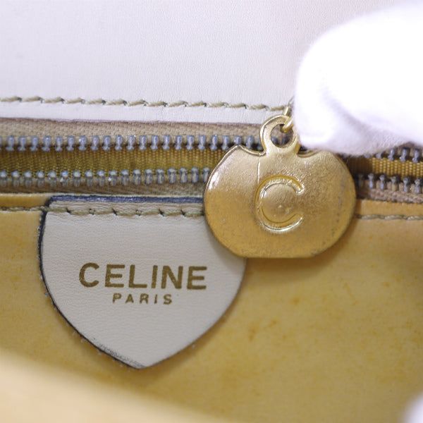 OLD CELINE 馬車金具3層ショルダーバッグ（ベージュ/総革）