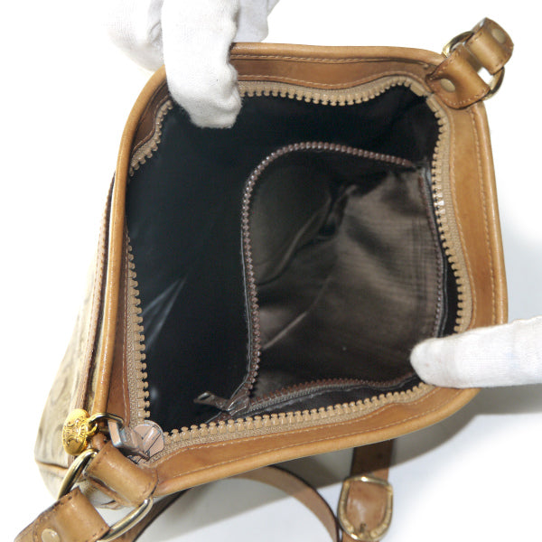OLD CELINE　馬車柄 斜めがけショルダー（明茶）