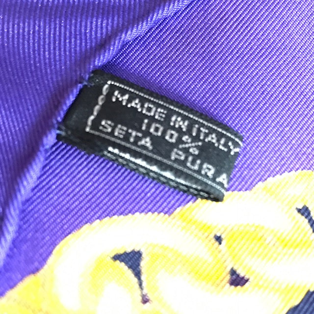 OLD CELINE　ゴールドチェーン　大判スカーフ（紫）