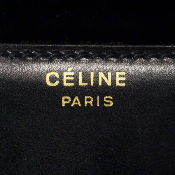 OLD CELINE 極美品!!差し込み馬車金具2WAYショルダーバッグ（黒/総革）