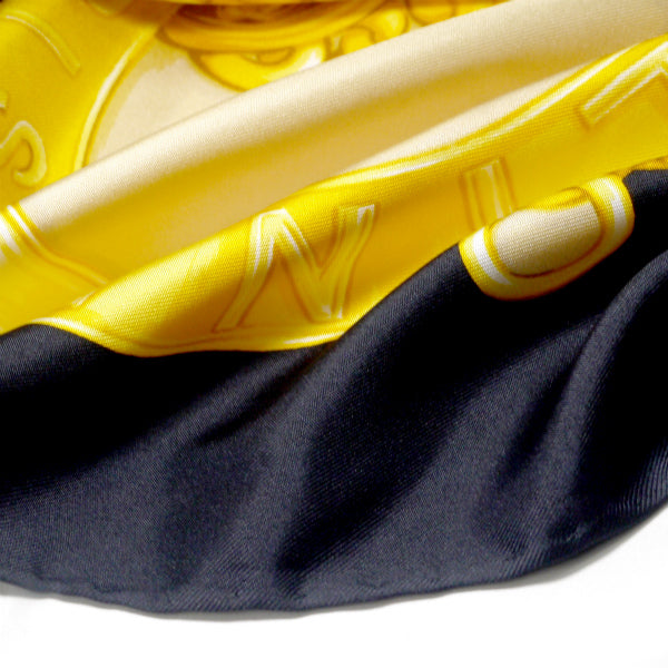 OLD CELINE　ゴールドチェーン　大判スカーフ（黒）