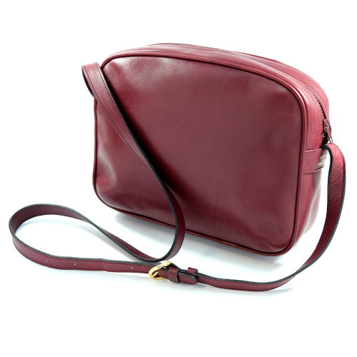 Old Celine ヘキサゴン×馬車金具ショルダー（ボルドー）