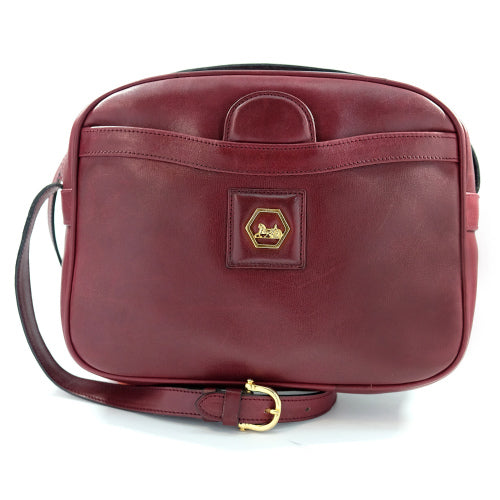 Old Celine ヘキサゴン×馬車金具ショルダー（ボルドー）
