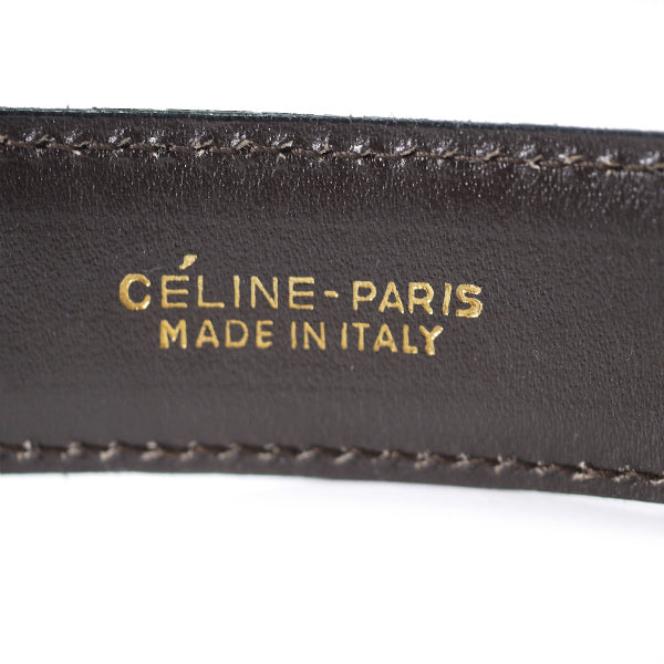 OLD CELINE クリップモチーフ本革ウエストベルト（濃茶）