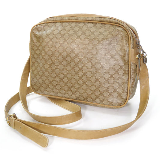 OLD CELINE マカダム柄斜めがけショルダー（ベージュ）