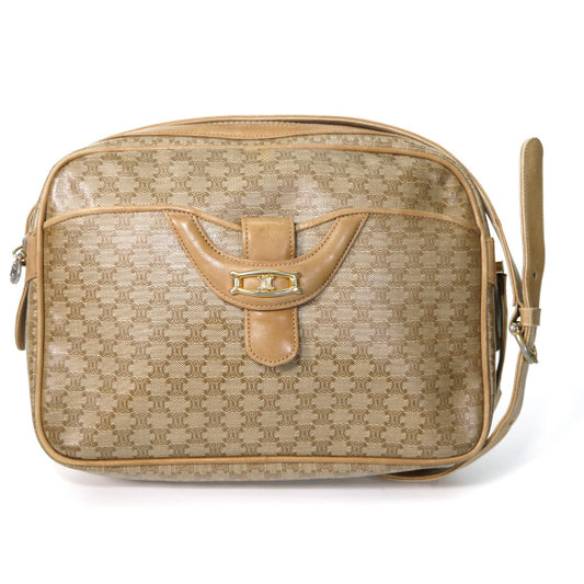 OLD CELINE マカダム柄斜めがけショルダー（ベージュ）