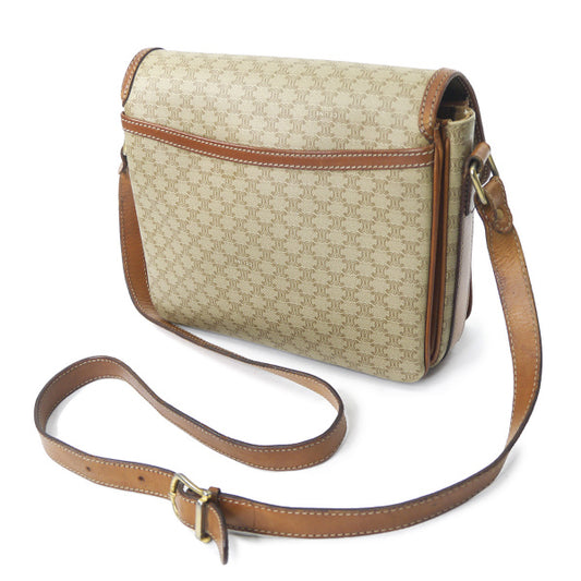 OLD CELINE マカダム柄斜めがけスクエアショルダー（ベージュ）