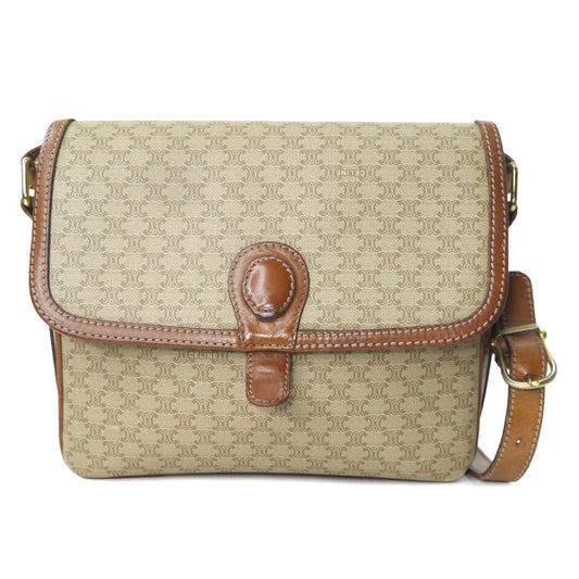 OLD CELINE マカダム柄斜めがけスクエアショルダー（ベージュ）