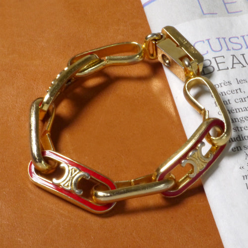 OLD CELINE ゴールドマカダムブレスレット