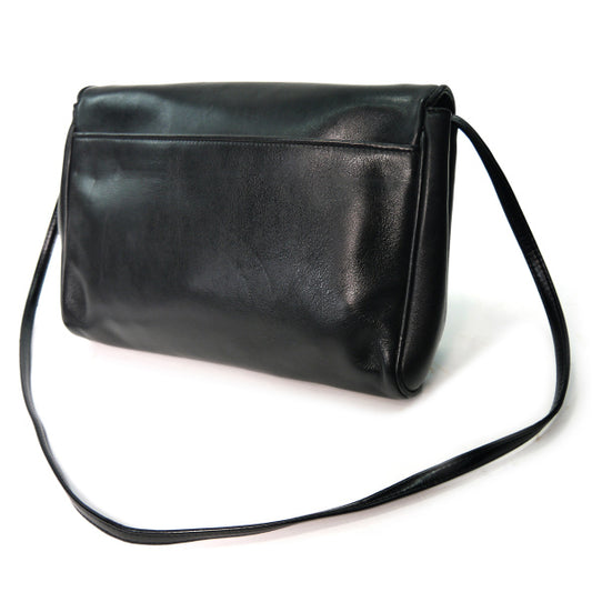 OLD CELINE　ビッグマカダムロゴ総革2WAYバッグ（黒）