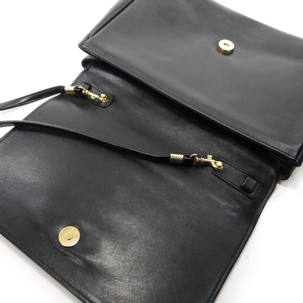 OLD CELINE　ビッグマカダムロゴ総革2WAYバッグ（黒）