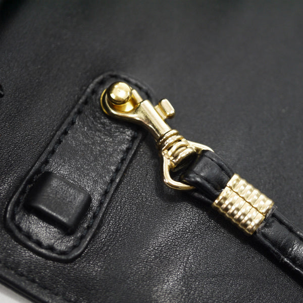 OLD CELINE　ビッグマカダムロゴ総革2WAYバッグ（黒）