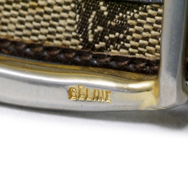 OLD CELINE  馬車柄ジャガードビット金具ベルト（茶）