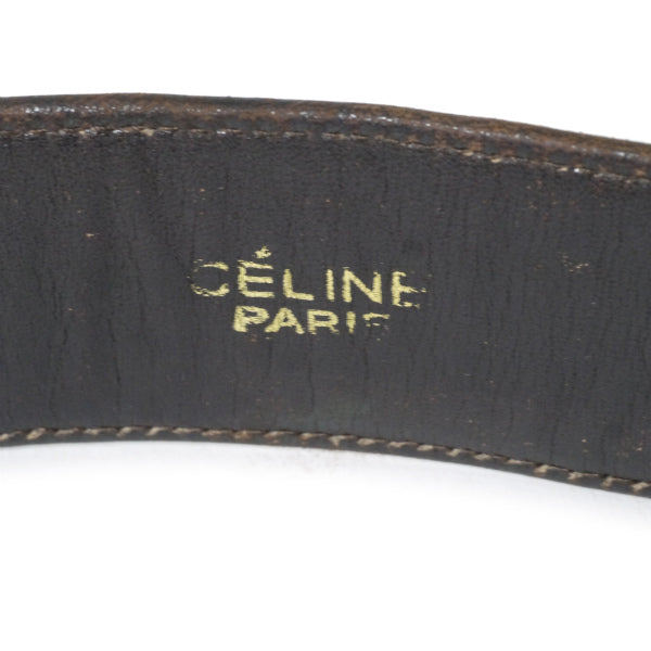 OLD CELINE  馬車柄ジャガードビット金具ベルト（茶）