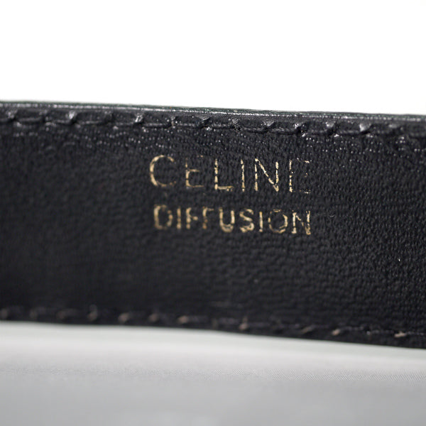 OLD CELINE 馬車バックル レザーウエスト細ベルト（黒）